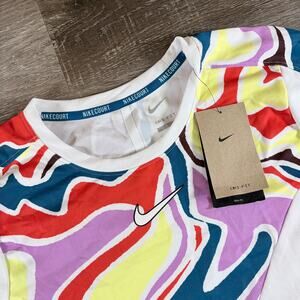 NWT Nike Court Men's Dri-Fit Slam Tennis Top White DR6597-100 Size Small